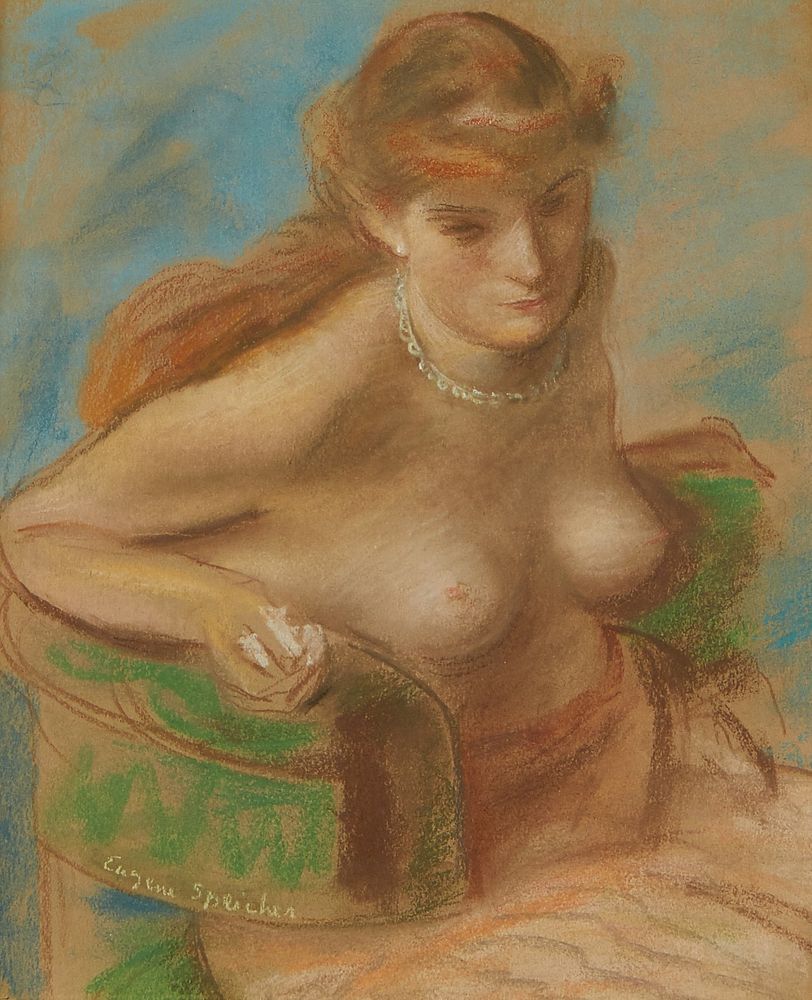 le_pho_banner 2 Eugene Speicher Nude Pastel Drawing