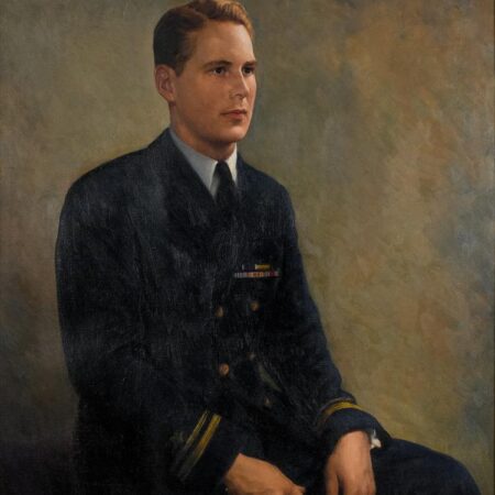 Ivan Olinsky (1878-1948), Portrait of an Officer, Oil on Canvas Painting, c. 1950