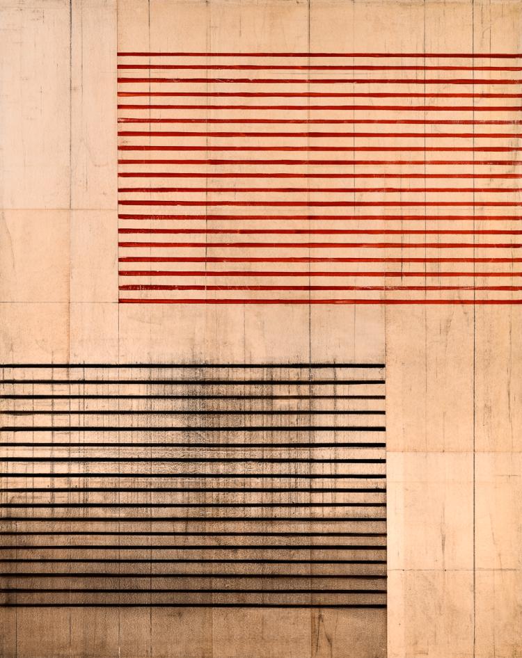 Robert Kelly (b. 1956), "Parable XXXIII," Mixed Media Painting on Canvas, 2000