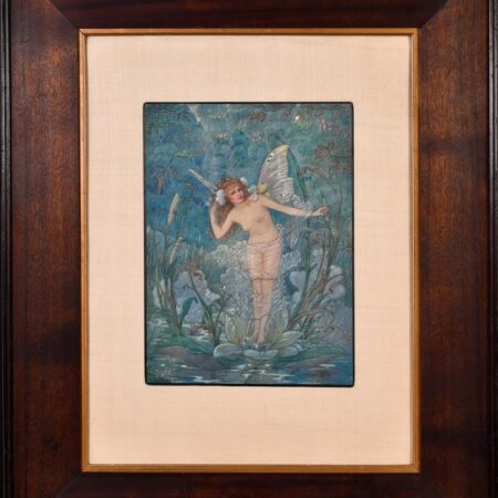 Harold Gaze (1884-1963), "Echo," Ink, Watercolor and Gouache Painting, 1932