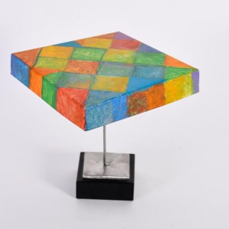 George Rickey (1907-2002), "Small Square Horizontal with Paint," Painted Steel Sculpture, 1998