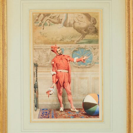 Jehan Georges Vibert Jester Watercolor