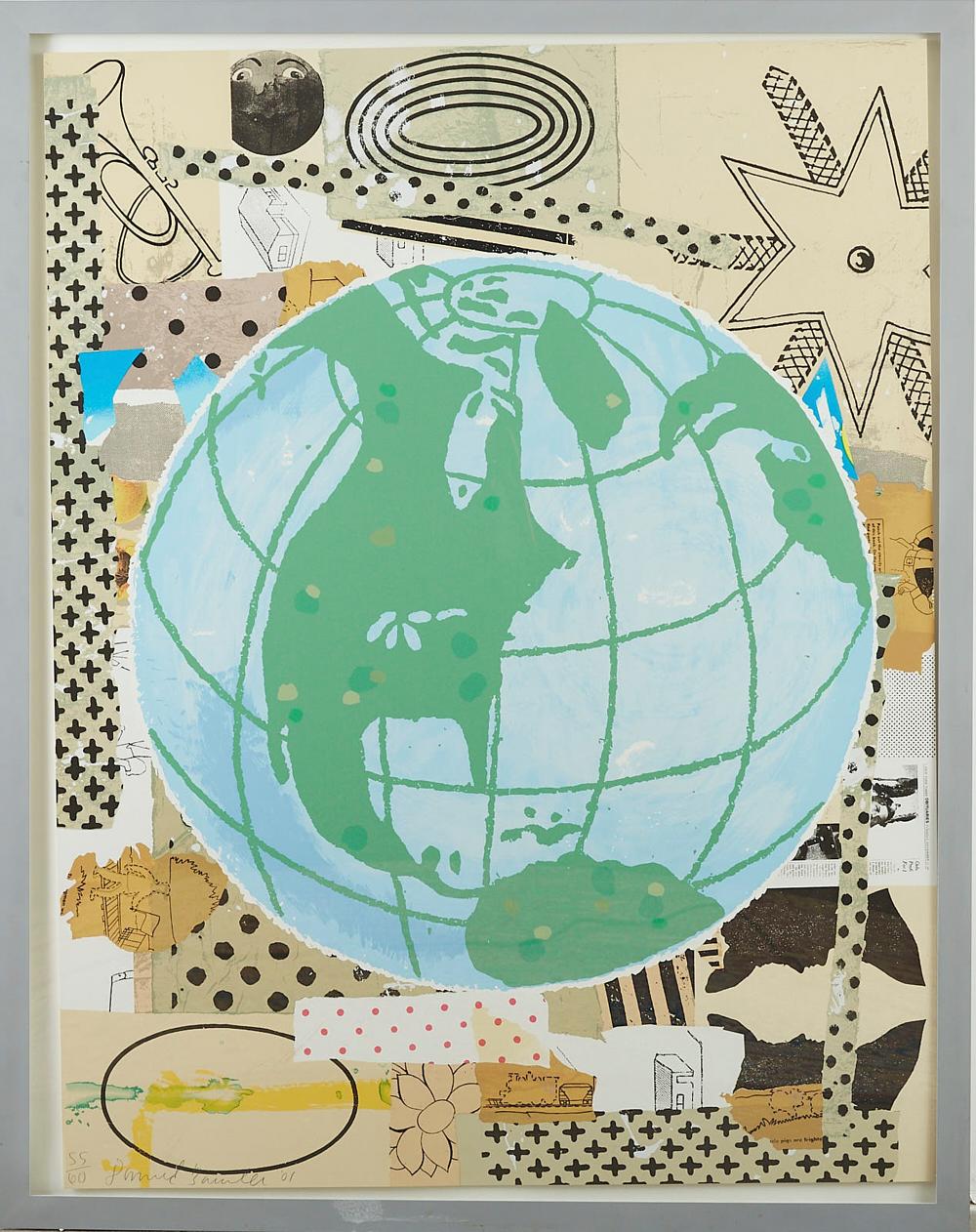 le_pho_banner 2 Donald Baechler "Globe" Screenprint