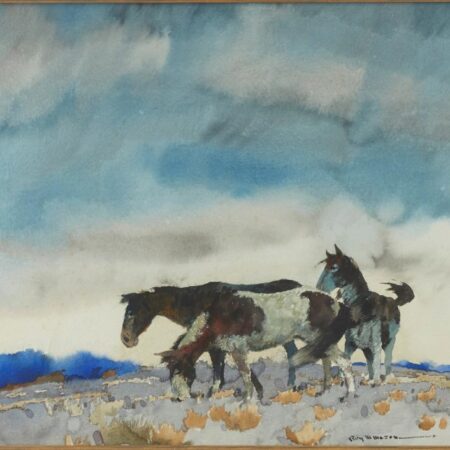 Roy M. Mason Horses Watercolor