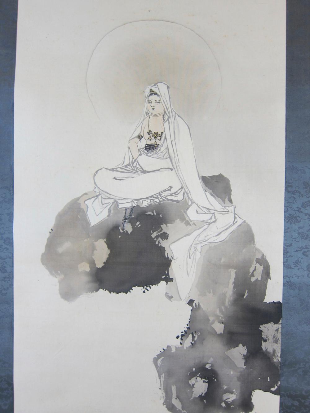 le_pho_banner 2 Mano Kyotei "White Robed Kannon" Scroll Painting