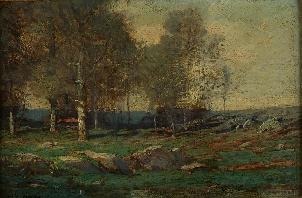 le_pho_banner 2 Benjamin Eggleston "September at Old Lyme Connecticut" Oil on Board