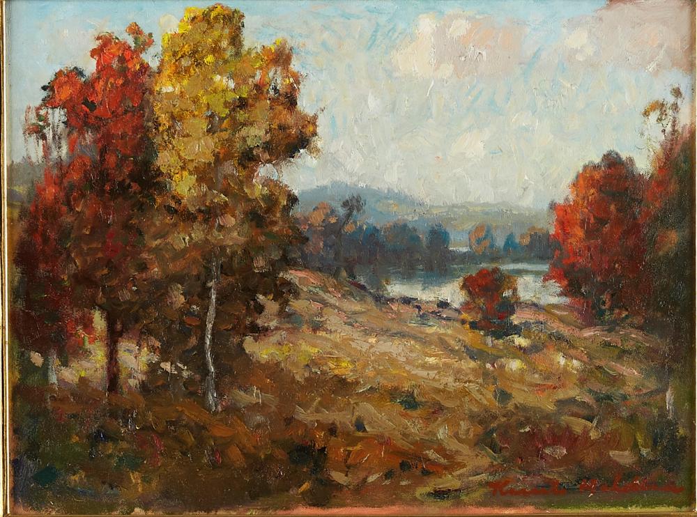 le_pho_banner 2 Knute Heldner "September Day" Oil on Canvas-Laid Board