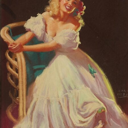 Earl Moran Pinup White Dress