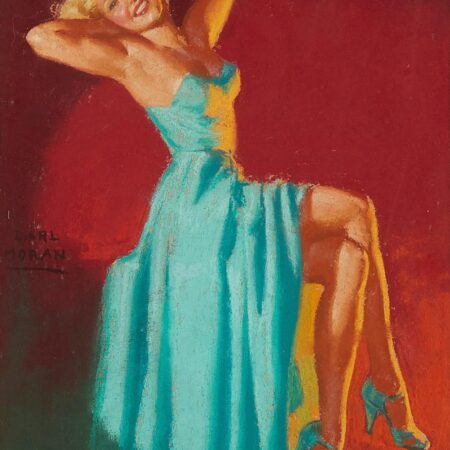Earl Moran Pinup Teal Dress