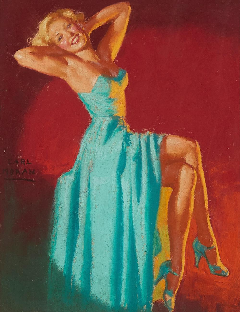 le_pho_banner 2 Earl Moran Pinup Teal Dress