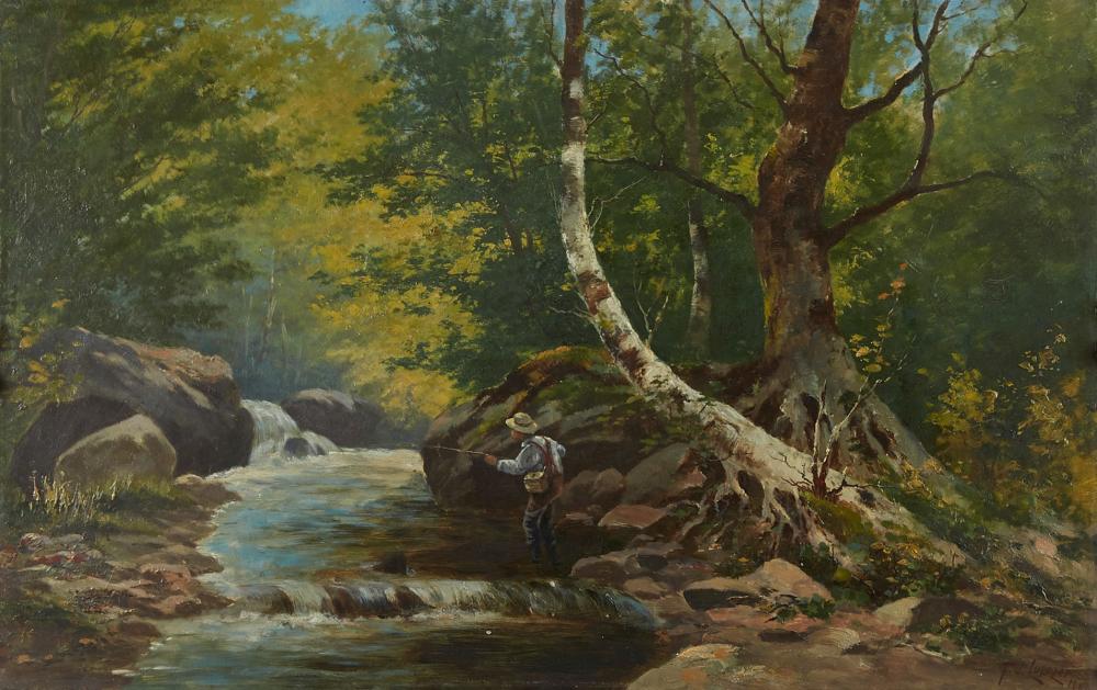 le_pho_banner 2 Feodor von Luerzer Man Fishing Oil on Board