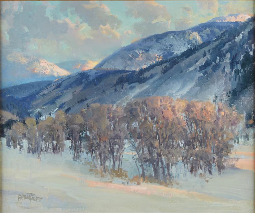 le_pho_banner 2 Andrew Peters Winter Scene Oil on Canvas