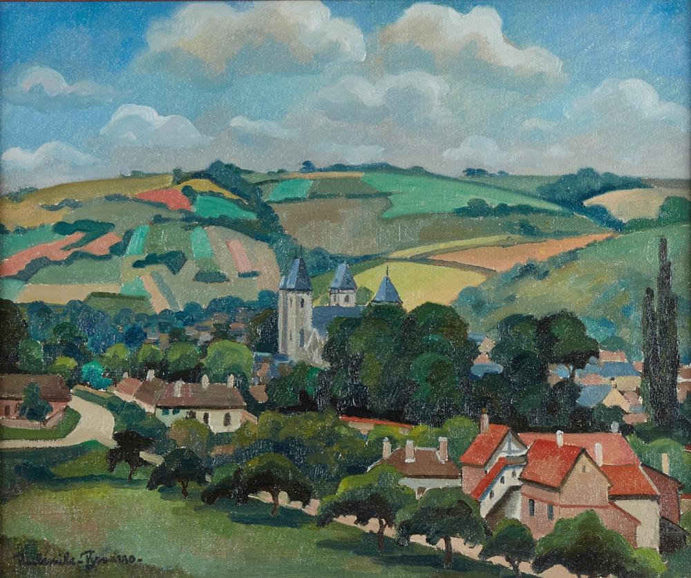le_pho_banner 2 Paul-Emile Pissarro "Vue de Village" Oil on Canvas