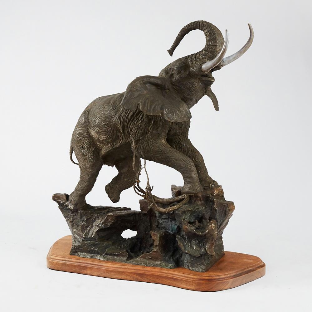 le_pho_banner 2 Lorenzo Ghiglieri "Enraged" Bronze Elephant Sculpture