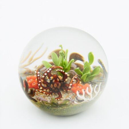 Cathy Richardson Glass Octopus Paperweight
