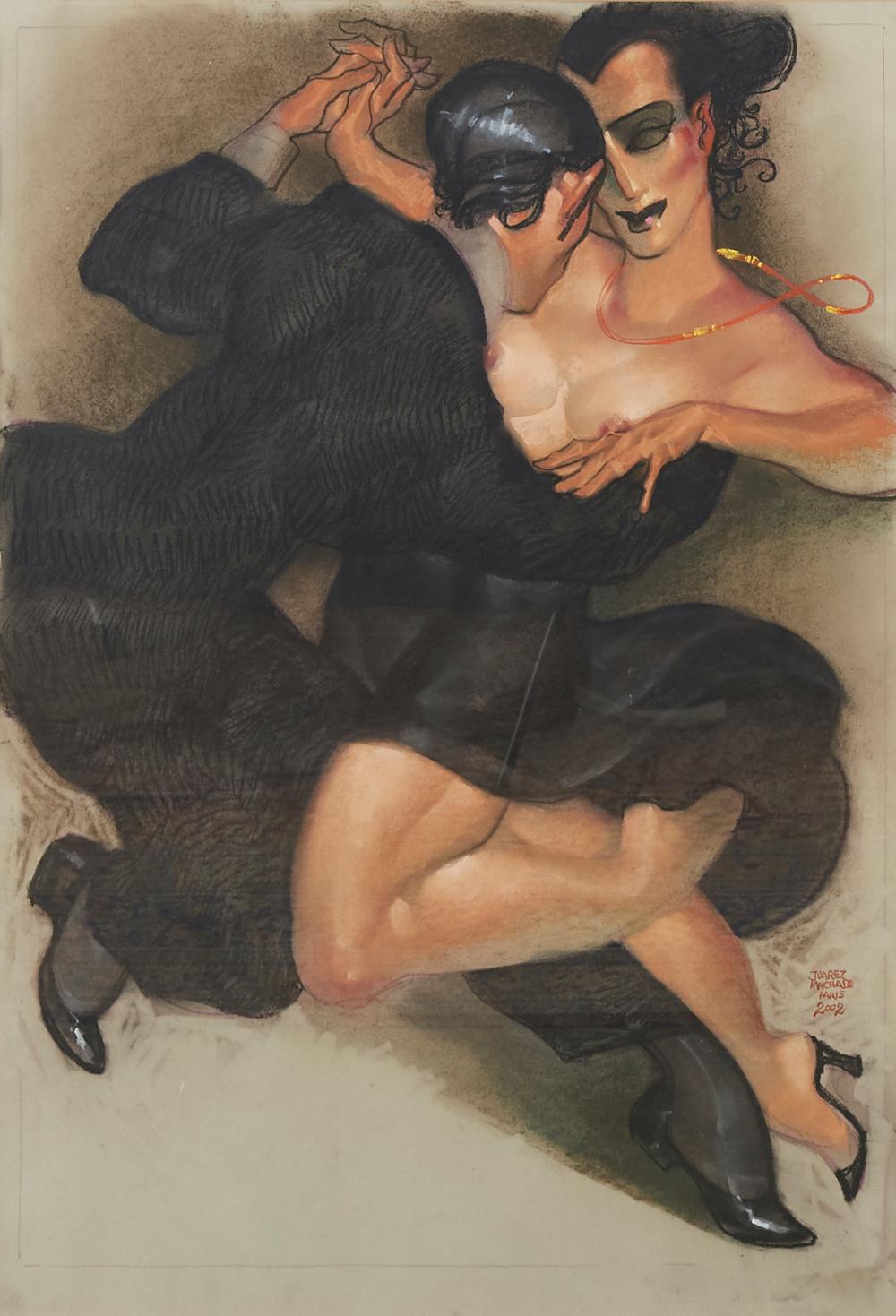 le_pho_banner 2 Juarez Machado Dancers Pastel on Paper Painting
