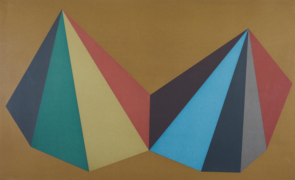 le_pho_banner 2 Sol LeWitt "Two Pyramids - Four Colors" Color Silkscreen