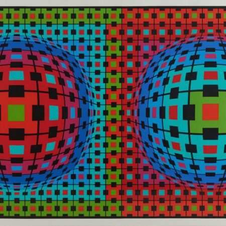 Victor Vasarely "Ionau" Color Screenprint