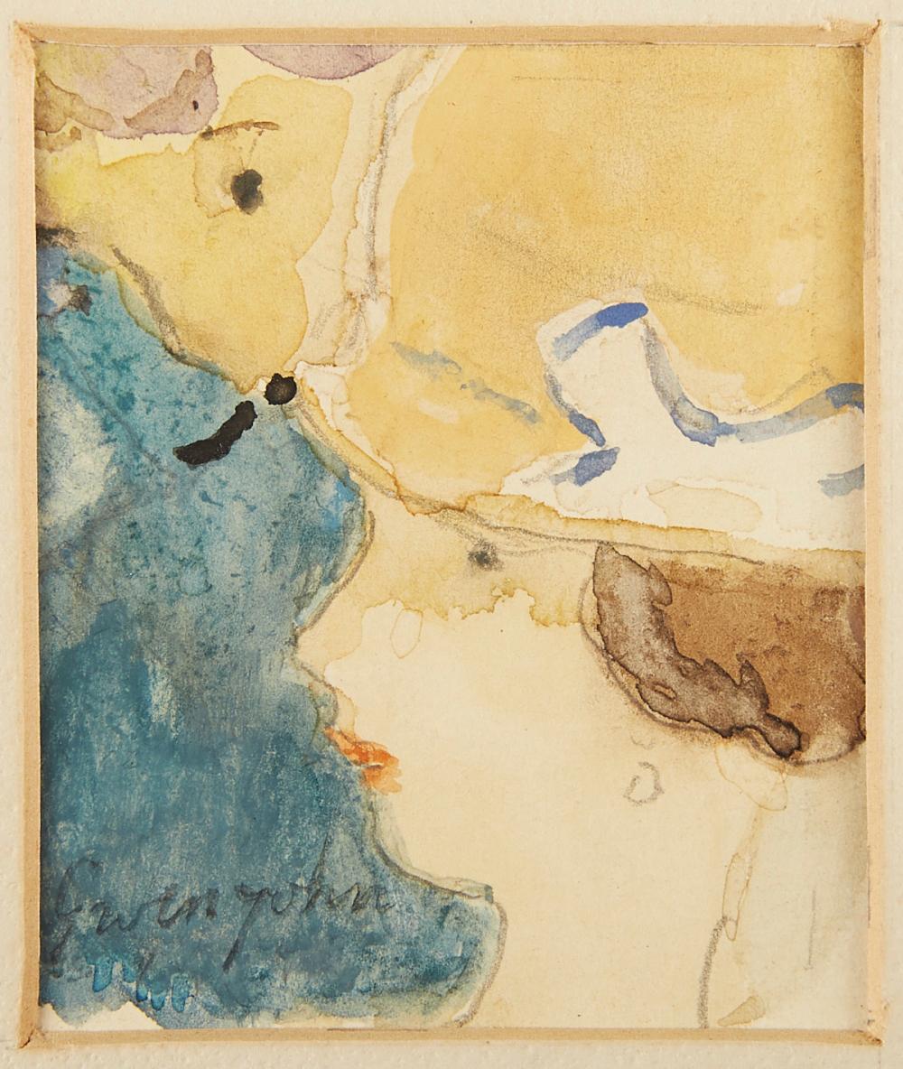 le_pho_banner 2 Gwen John "Profile of Lady in Yellow Hat" Watercolor and Pencil on Paper