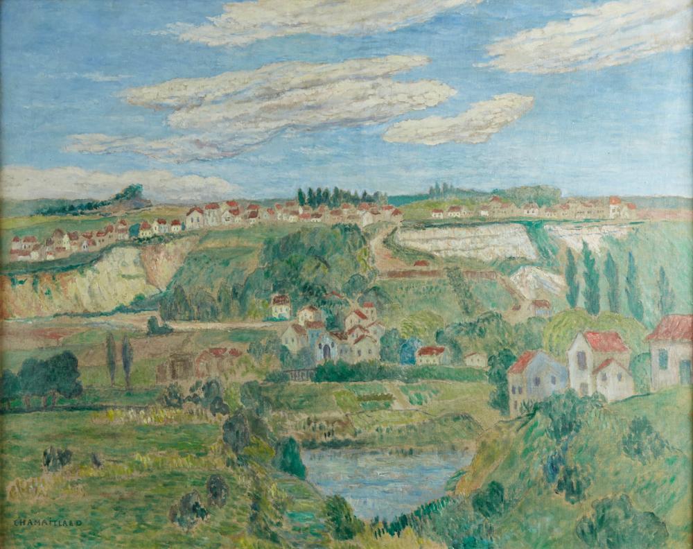 le_pho_banner 2 Ernest Ponthier Chamaillard "The Cliffs at Glomark" Oil on Canvas