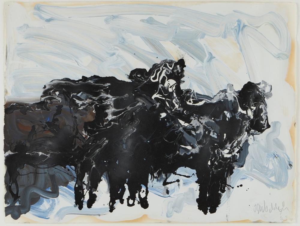 le_pho_banner 2 Theodore J. Waddell Oil on Paper "A.D.R. #47"