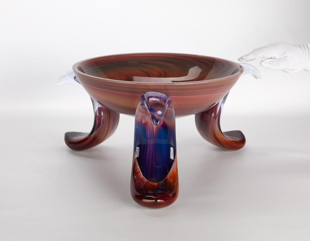 le_pho_banner 2 Dino Rosin Ikebana Glass Bowl w/ Legs