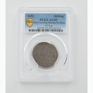 1652 Pine Tree Shilling Large Planchet PCGS AU55