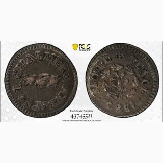Chalmers Threepence 1783 PCGS AU55