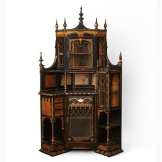 Carlo Bugatti Monumental Corner Cabinet