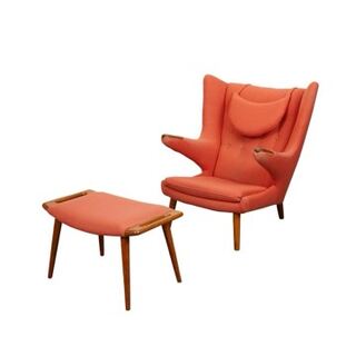 Hans Wegner AP Stolen "Papa Bear" Chair & Ottoman
