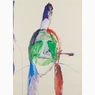 Fritz Scholder Native American Portrait Painting