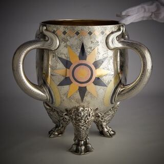 Large Tiffany Sterling Trophy Cup, 83.21 Troy oz