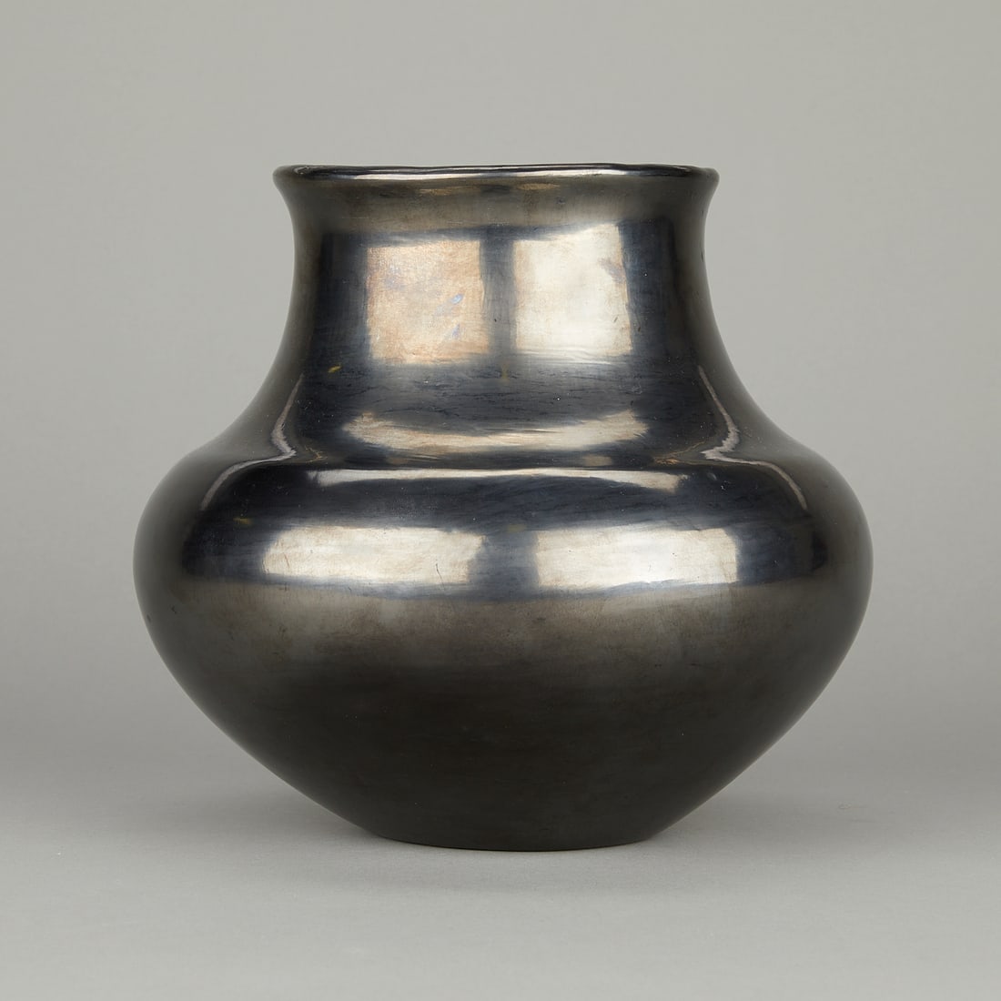 Maria Martinez San Ildefonso blackware olla sold by Revere Auctions