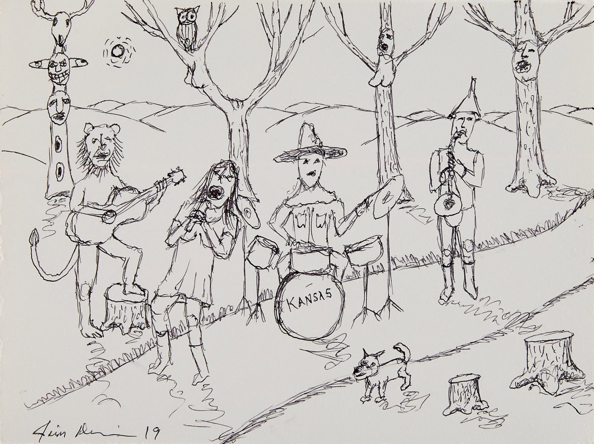 Jim Denomie drawing sold by Revere Auctions