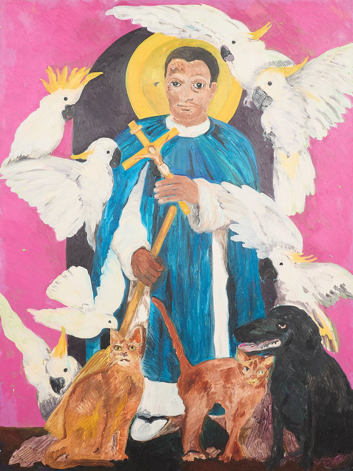Hunt Slonem painting sold by Revere Auctions