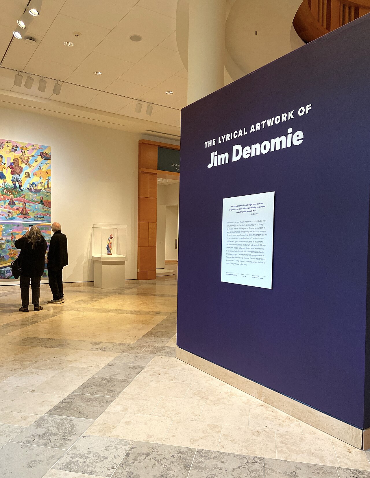 The Lyrical Artwork of Jim Denomie exhibition entrance at the Minneapolis Institute of Art
